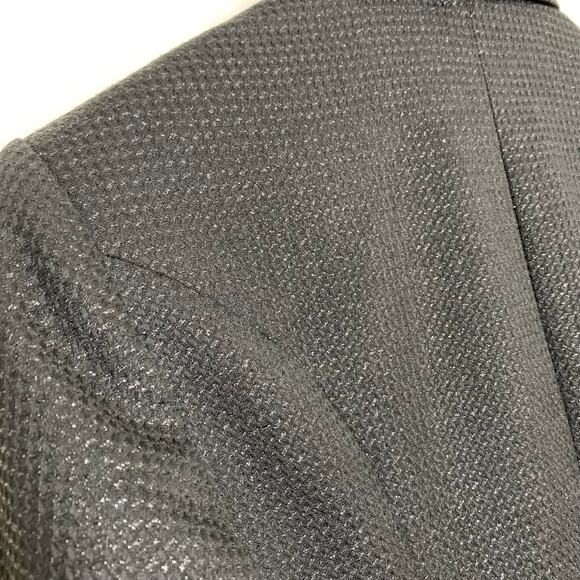 ATM Anthony Thomas Mejillo Black Metallic Sparkle Schoolboy Blazer Jacket Size 6 - Picture 5 of 16